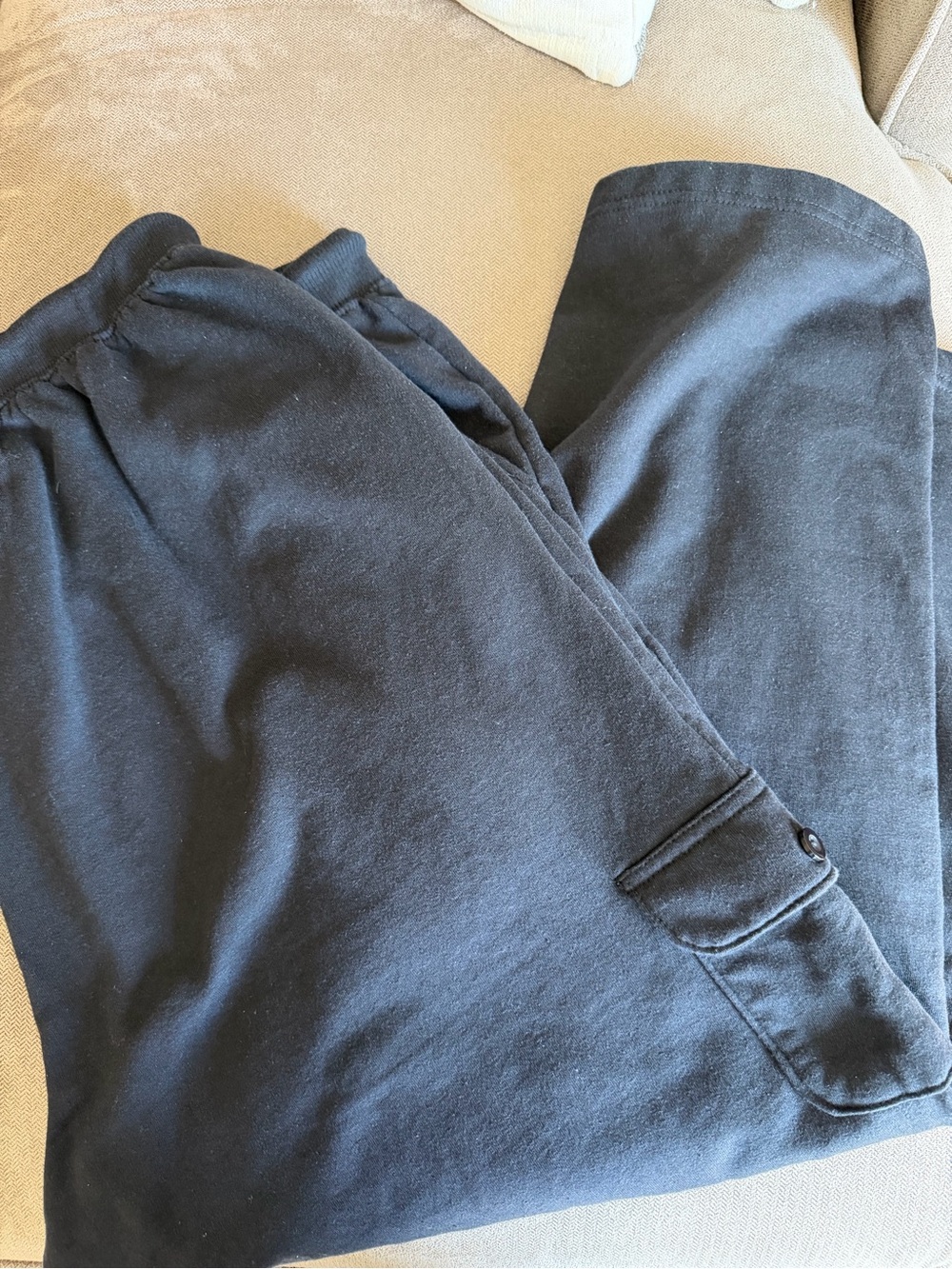 Woman Within Men's Black Cargo Joggers